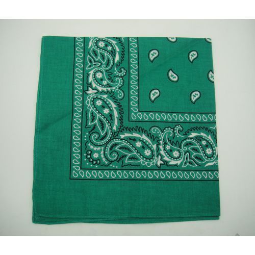 Teal Green Bandanna 22 X 22 Inch Case Pack 36