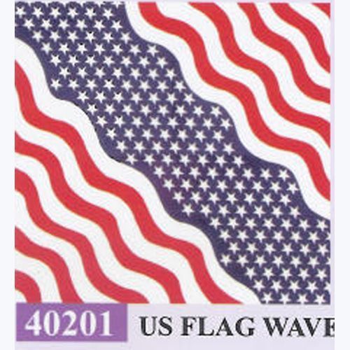 Us Flag Waving Bandanna 22 X 22 Inch Case Pack 36