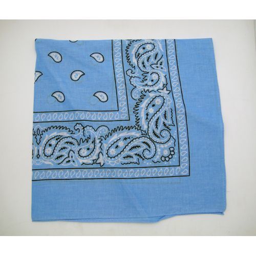 Sky Blue Bandanna 22 X 22 Inch Case Pack 36