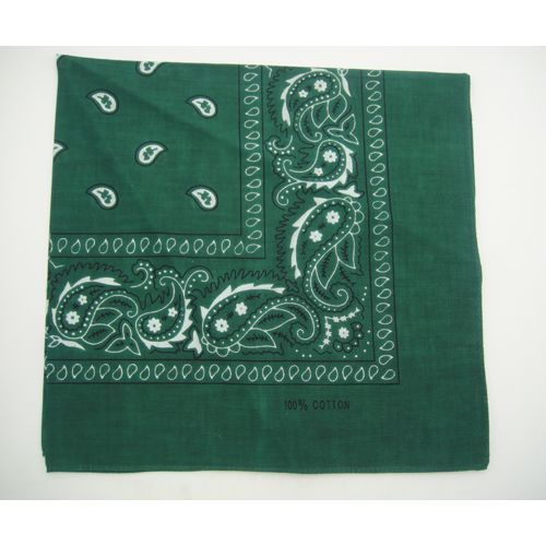 Hunter Green Bandanna 22 X 22 Inch Case Pack 36