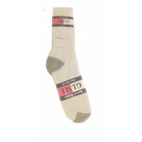 Crew Sport Socks-White w/ Grey H/T -L Case Pack 96