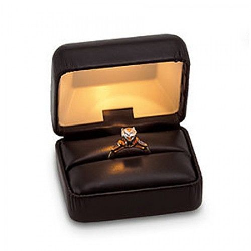 Ring Jewelry Box - Black Leatherette