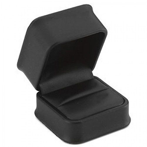 Single Ring Jewelry Box - Leatherette Black