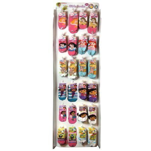 Assorted Girls Licensed Socks In Display Case Pack 120