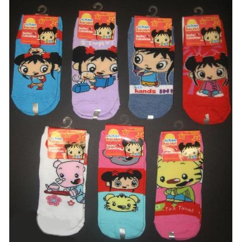 Girls Ni Hao Kai-Lan No Show Socks Size 4-6 Case Pack 120