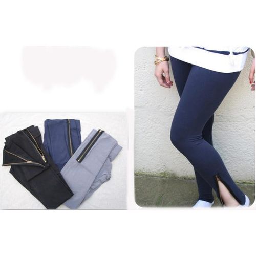 High Quality Zipper Ankle Legging - Navy Case Pack 24