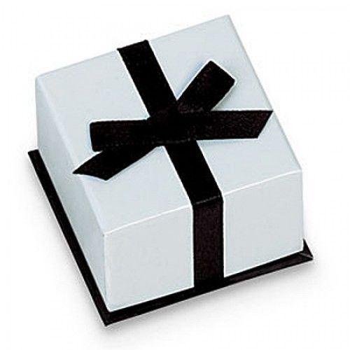 Onyx Earring Jewelry Box - W/ Bow