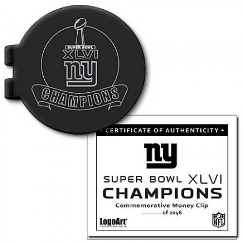 Round Superbowl 46 New York Giants Champion Money Clip - Nfl Officially Licensed