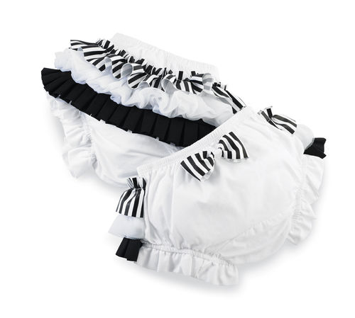 Baby or Infant Girls Classic Black and White Baby Bloomers