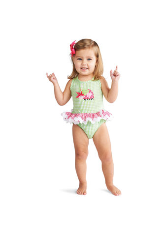 Mud Pie Baby or Toddler Girls One piece Lady Bug Bathing suit