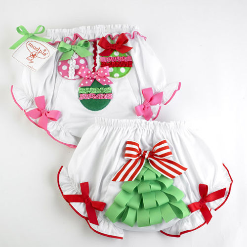 Mud Pie Baby Girls Little Bumpkin Christmas Tree Bloomers