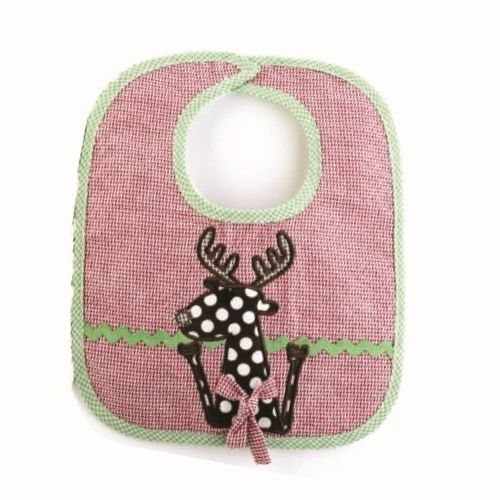 Mud Pie Christmas Baby Bib for Little Boys or Girls- Reindeer