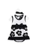 Little Girls Pleated Ruffle All in One Dress