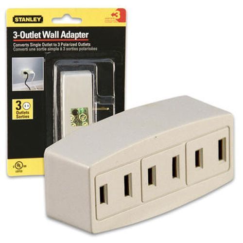 Wall Adapter 3 Outlets Polarized Case Pack 24