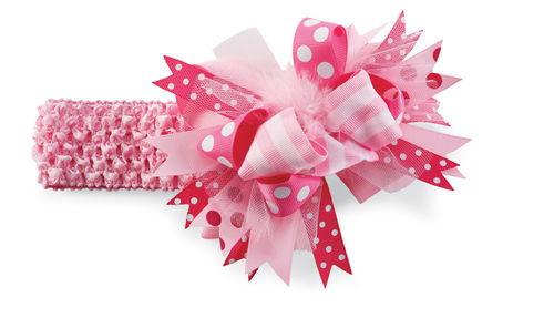 Little Girls Hot Pink Bow Headband