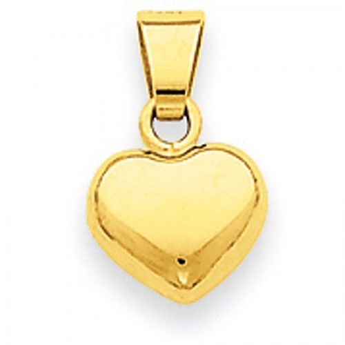 Heart Charm in 14kt Yellow Gold - Mirror Polish - Fine - Women
