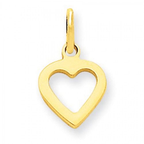 Heart Charm in 14kt Yellow Gold - Mirror Finish - Lovable - Women