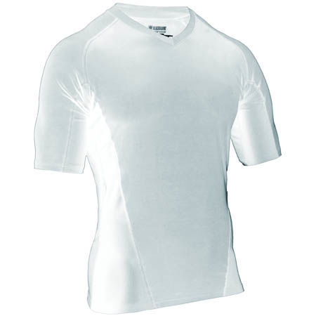 Engineered Fit Shirt-SS Vneck, White, XLarge