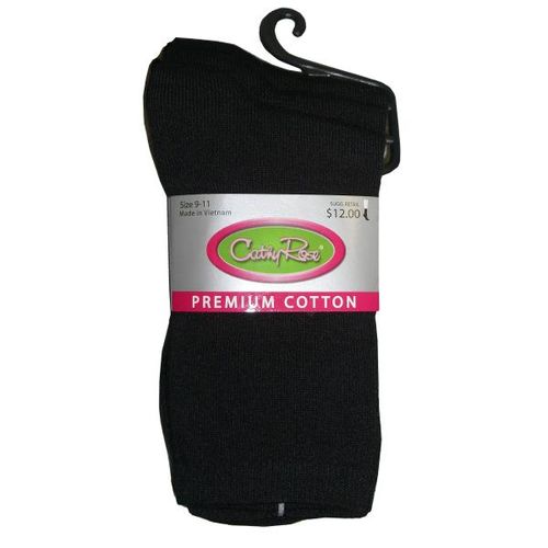 3 Pair Pack Black Crew Socks Case Pack 120