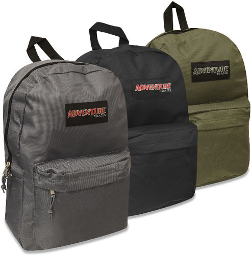 Adventure Trails 17 Inch Classic Backpack - 3 Colors Case Pack 24