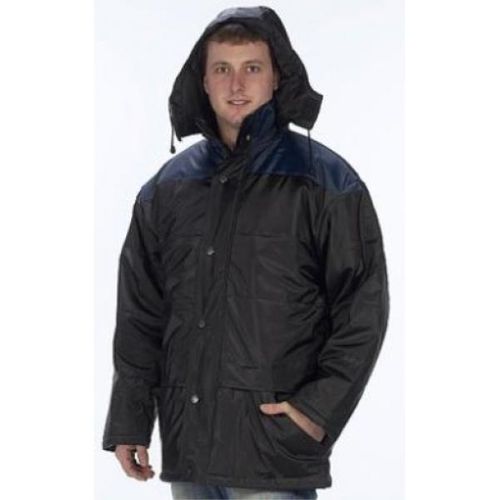 Mens Heavy PVC Parka Jacket 3/4 Length - Black Case Pack 12