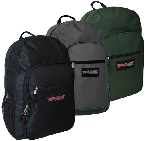 Trailmaker Deluxe 19 Inch Backpack - 3 Colors Case Pack 24