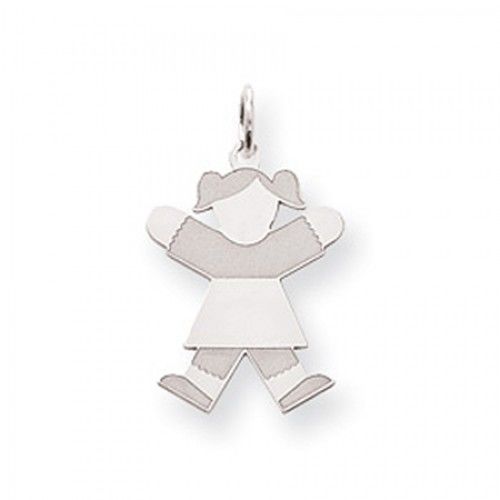 Girl Charm in Sterling Silver - Glossy Finish - Remarkable - Women