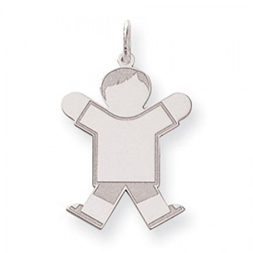 Boy Charm in Sterling Silver - Polished Finish - Alluring - Women