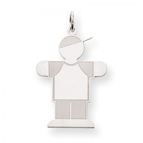 Boy Charm in Sterling Silver - Glossy Finish - Magnificent
