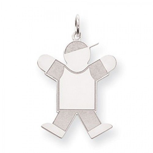 Boy Charm in Sterling Silver - Mirror Finish - Captivating - Women