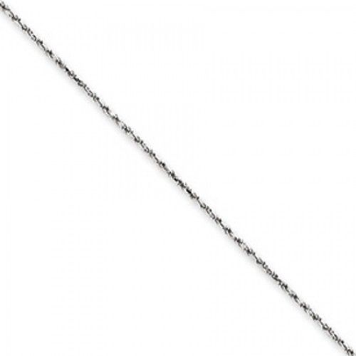 Women'S Anklet in White Gold - 14kt - Polished Finish - Brilliant