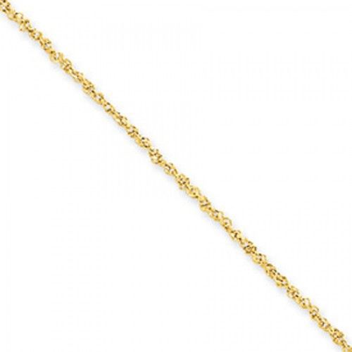 Women'S Anklet in 14kt Yellow Gold - Glossy Polish - Divine