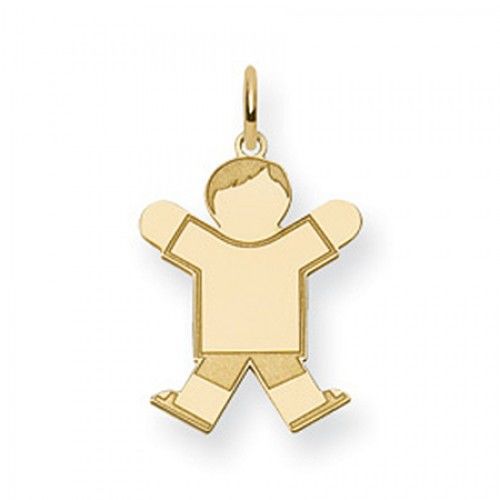 Boy Charm in Yellow Gold - 14kt - Glossy Polish - Excellent - Women