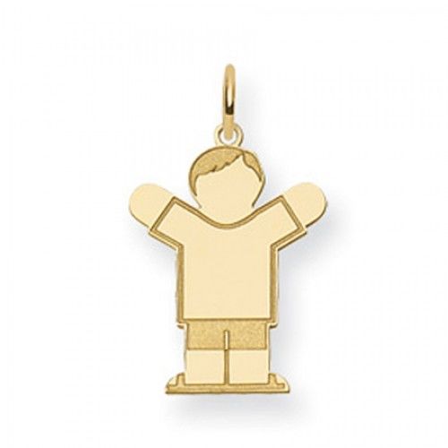 Boy Charm in Yellow Gold - 14kt - Glossy Finish - Fetching - Women