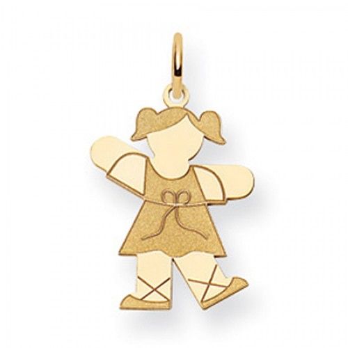 Boy Charm in Yellow Gold - 14kt - Polished Finish - Lovable - Women