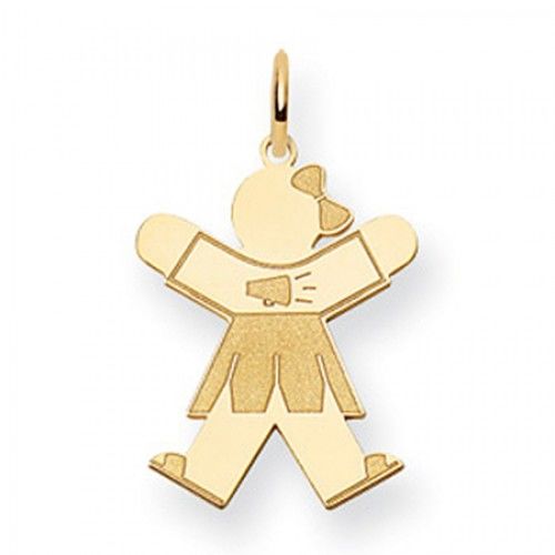 Jumping Cheerleader Charm in Yellow Gold - 14kt - Riveting - Women