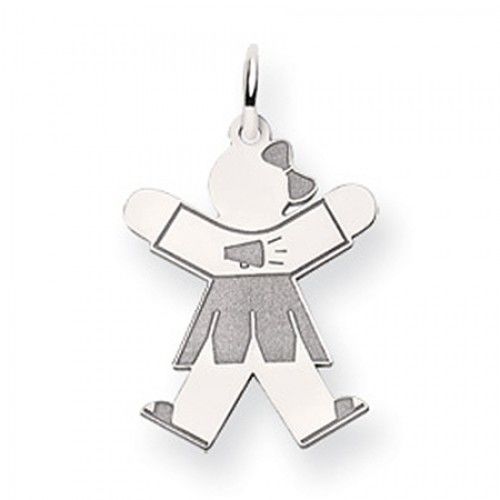 Jumping Cheerleader Charm in 14kt White Gold - Compelling - Women