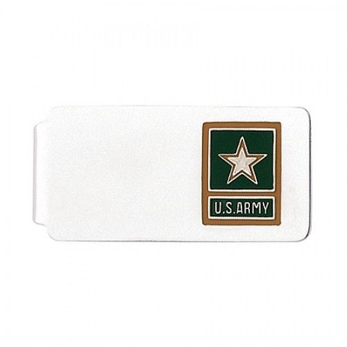 Sterling Silver U.S. Army Yellow Star Money Clip