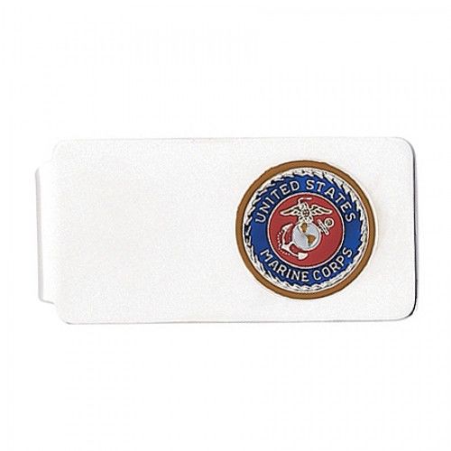 Sterling Silver U.S. Marine Corp W/ Silver Anchor Money Clip