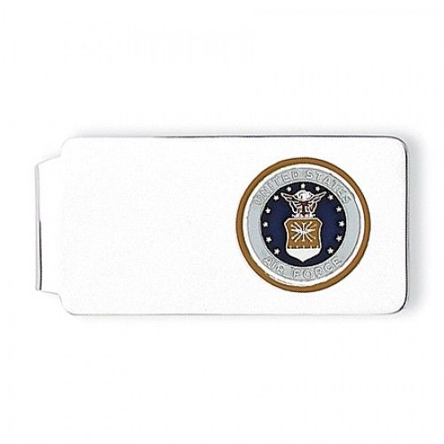 Sterling Silver Air Force - Gold Background Money Clip