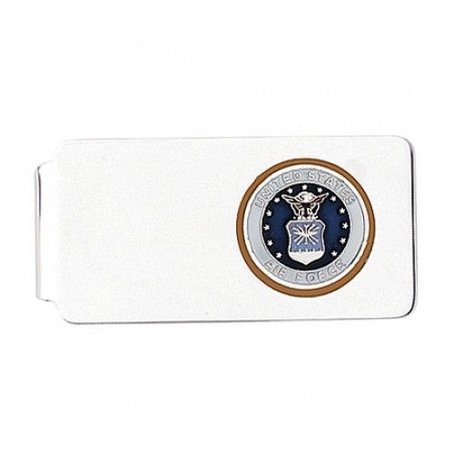 Sterling Silver U.S. Air Force - Blue Background Money Clip