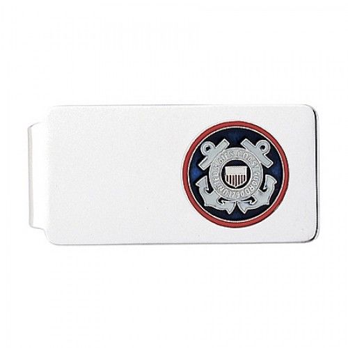 Sterling Silver U.S Coast Guard Emblem Money Clip