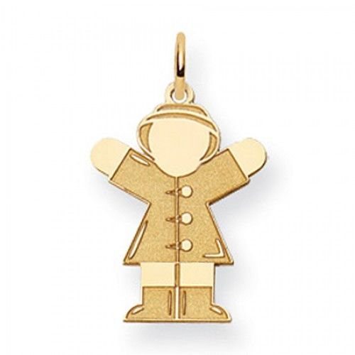 Firefighter Charm in Yellow Gold - 14kt - Mirror Polish - Neat - Women