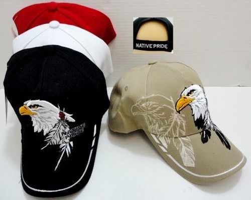 Adjustable Native Pride Eagle Hats - Assorted Colo Case Pack 24