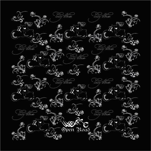 Black and White Lady Biker - All Over Printing Bandana