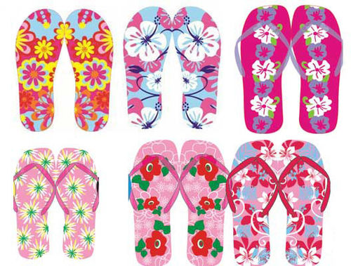 Women's Assorted Patterned Flip Flops Case Pack 72