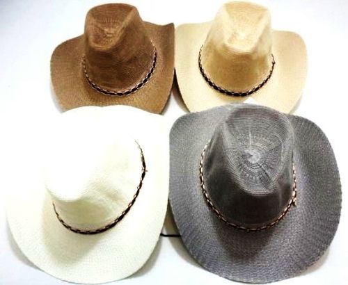 Straw Cowboy Hats - Assorted Colors Case Pack 24