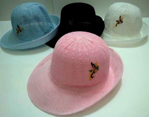 Ladies Mesh Derby Hats - Assorted Case Pack 48