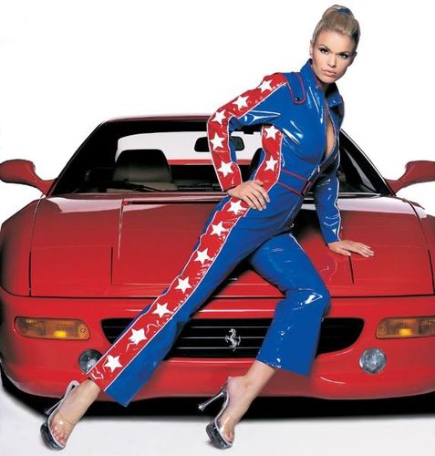 Racer Girl Vinyl Jumpsuit Costume- Medium