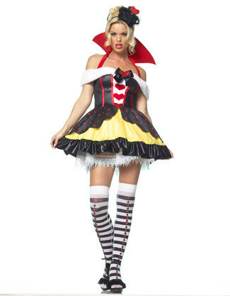 Women's Costume: Queen of Hearts 3Pc- Medium